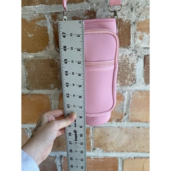 Pink Crossbody Stanley Cup Tumbler Water Bottle Travel Carrier Holder - Picture 8 of 9
